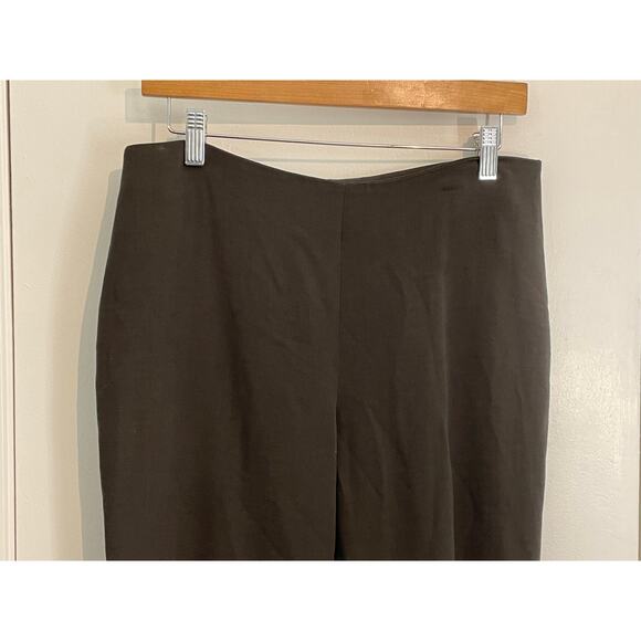 Akris Trouser Dress Pants Medium Brown Wool High Rise Tapered Leg Preppy Twee - Picture 2 of 8